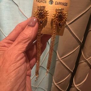 Gold Fashion Earrings NWT